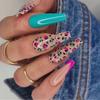 Contrast Color French Leopard Print False Nail Fake Nail Nail Patch Nail Patch Wear Nail Art Special
