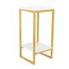 2 Tiers Flower Stand 60cm Sturdy Iron Frame Multifunctional Easy Assembly Flower Pot Shelf for