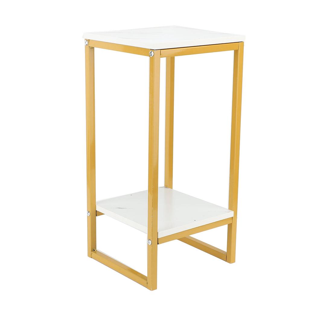 2 Tiers Flower Stand 60cm Sturdy Iron Frame Multifunctional Easy Assembly Flower Pot Shelf for