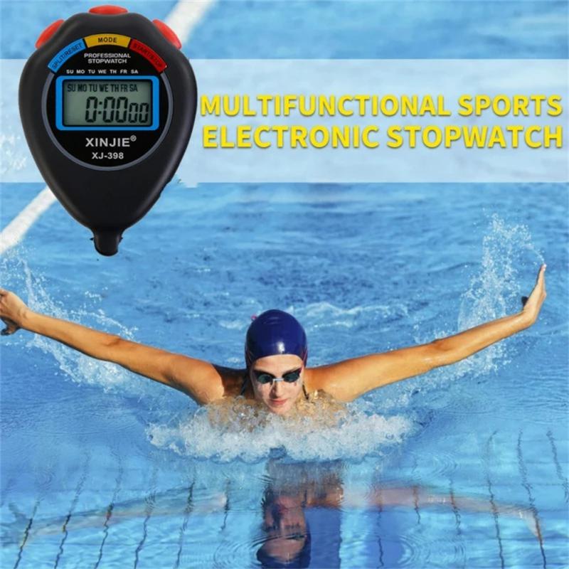 New Classic Waterproof Digital Professional Handheld LCD Handheld Sports Stopwatch Timer Stop Watch with String Timers Stopwatch