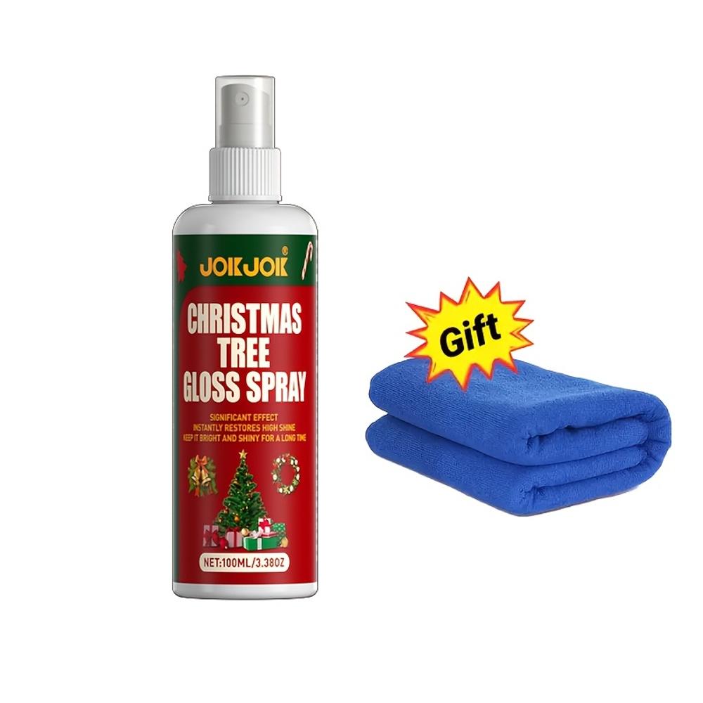 JOKJOK Instant Glow Christmas Tree Shine Spray - Long-Lasting Glossing Spray for Ornaments, Plastic-Based Formula, One Spray & G