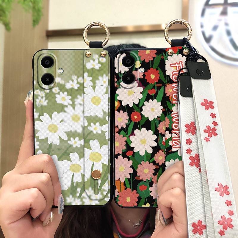 Shockproof Fashion Design Phone Case For Samsung Galaxy A06/SM-A065F/M Back Cover Durable Wristband Ring Wrist Strap