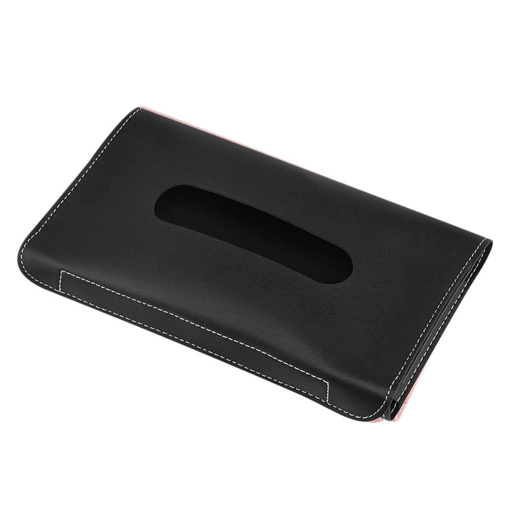 Creative Car Tissue Box Holder Storage PU Leather Sun Visor Napkin Holder Mask Dispenser Auto Interior