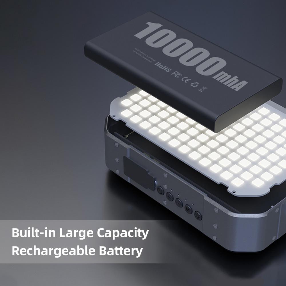 Portable LED Video Light RGB Photography Fill Light 3000K 9500K IP65 Waterproof Built in 10000mAh Battery Dual USB A