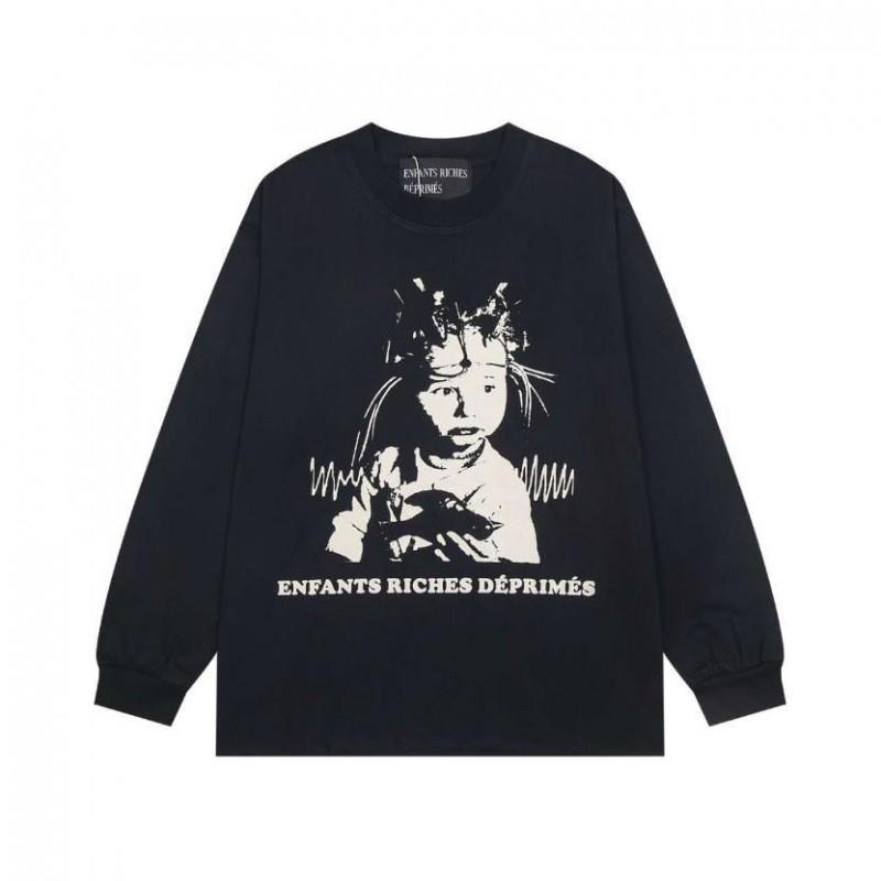ERD Sad Rich Kid Lip Print Letter Oversized Hoodie Men Women