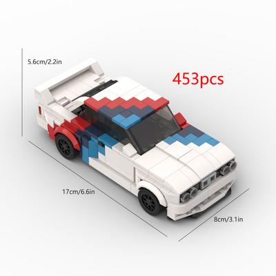 MOC Technical 455pcs E30 Racing Sports Car Vehicle Racer Building Blocks Brick Creative Garage Toys for Boys