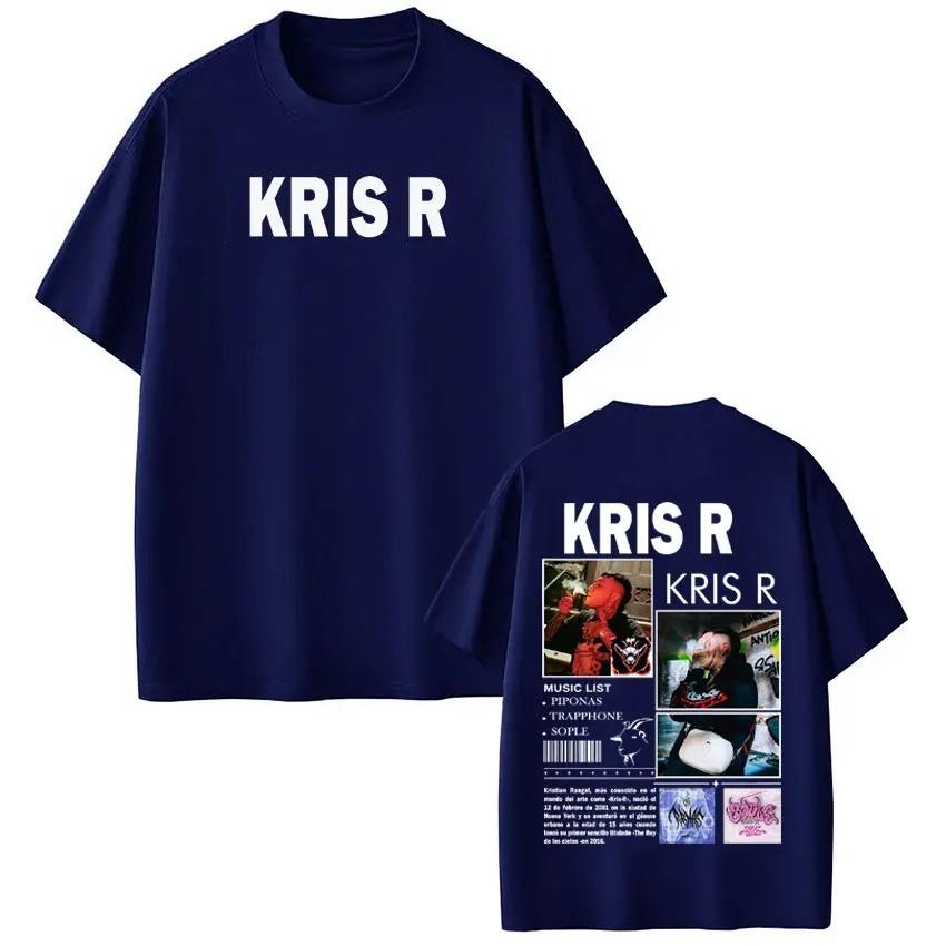 Unisex Women Vintage Summer Shortsleeved Rapper Kris R Album Tour Print Tshirt Loose Casual Cotton Hiphop Oversized Tshirts