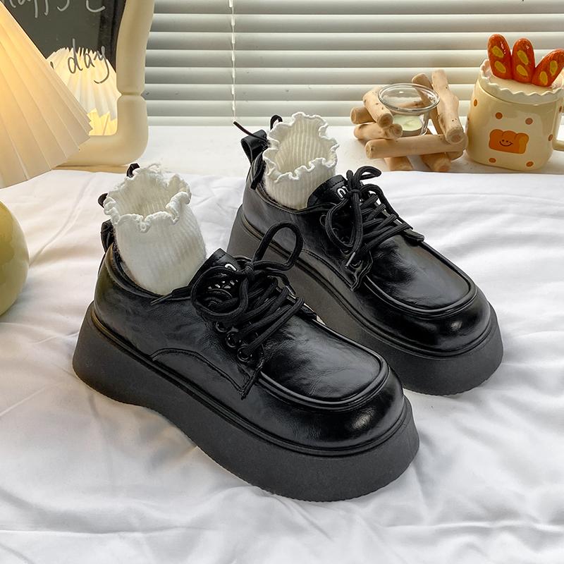 Fashion CRLAYDK Vintage Loafers for Women Platform Slip On Fashion Comfort Business Casual Shoes Dressy Office Work Leather Shoes