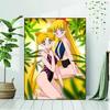 Handmade DIY Japanese 5D Anime Diamond Painting Cartoon Girl Full Circle Square Cross Stitch Mosaic Home Decoration