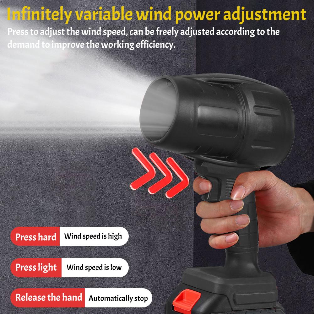 Handheld Turbo Blower Cordless Rechargeable Lithium Battery High-Power Violent Turbo Fan Air Duster For Car Drying Cleaning