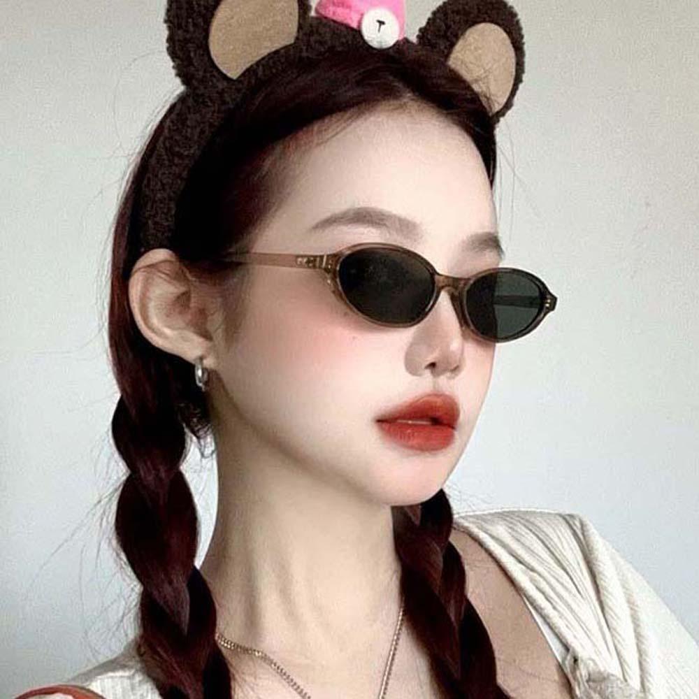 PC Women HD Sunglasses Leopard Print Anti-UV Glasses Catwalk Cat Eye Sunnies Punk Style