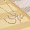 Women's Jewelry Set Necklace Earrings Bracelet Zircon Collarbone Chain Elegant Silver Tone Gift