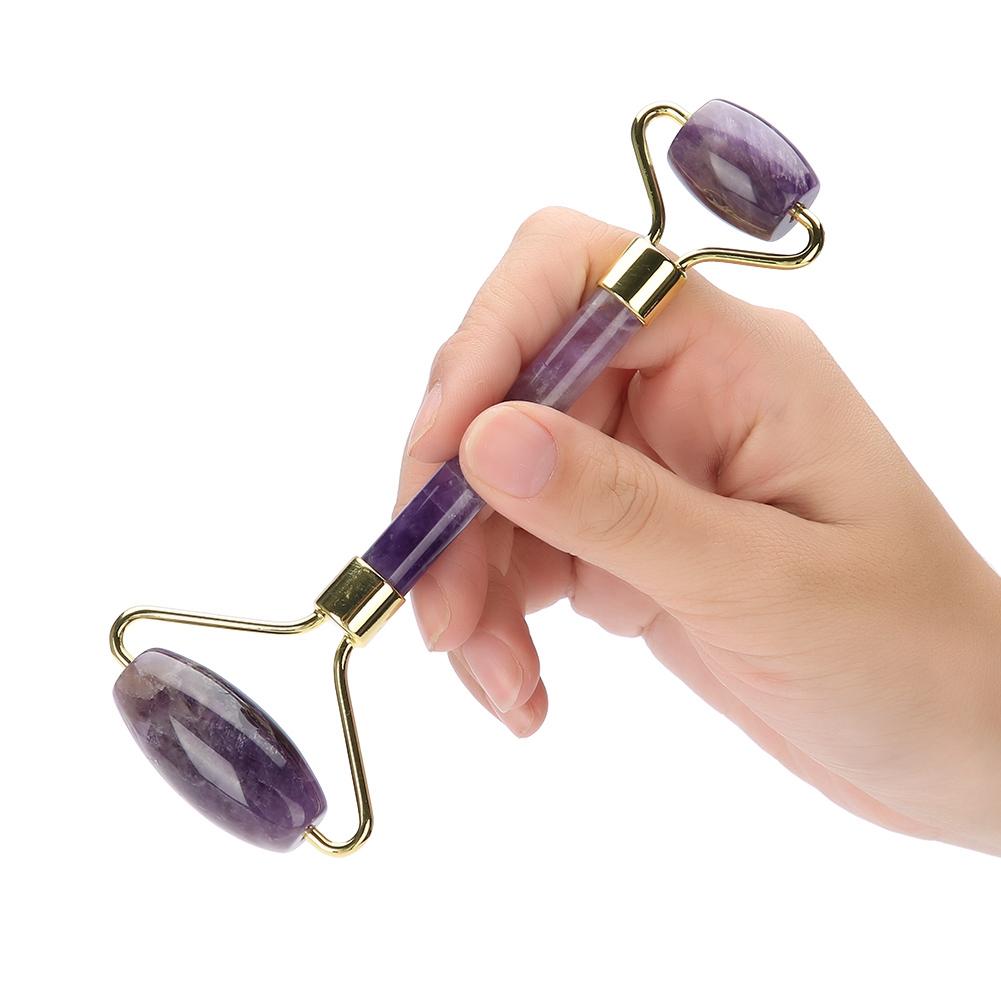 Natural Jade Roller Massage Amethyst Facial Massage Anti Wrinkle Anti Aging for Face Eyes