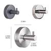 Stainless Steel Suction Cup Clothes Hook - Strong Adhesive for Coats, Hats, and Bathrobes In Bathroom
