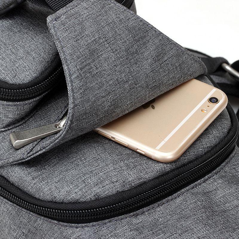 Versatile Crossbody Shoulder Bag For Men With External Usb Port And Front Pocket