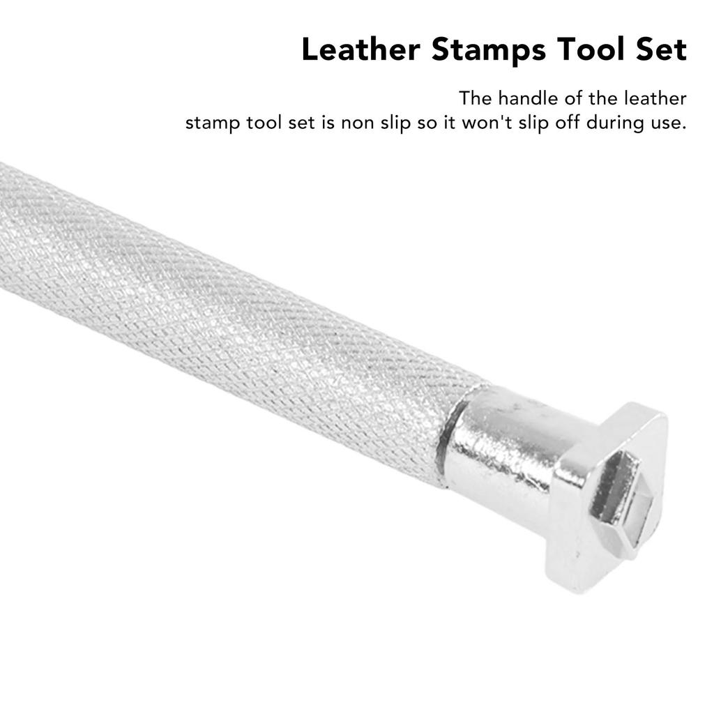 Leather Stamping Tools Exquisite Patterns Stainless Steel Leather Stamp Punch Tools for DIY Leather Crafts