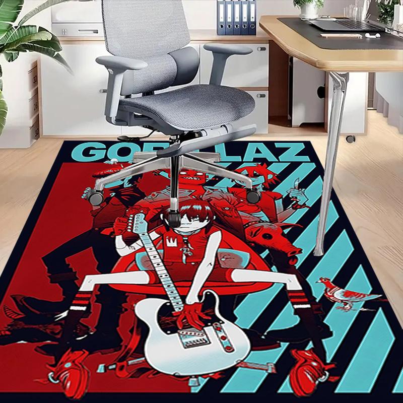 1ks Koberec Gorillaz, Kancelářský koberec Venkovní rohožka Domácí dekorace Plošný koberec Festival
