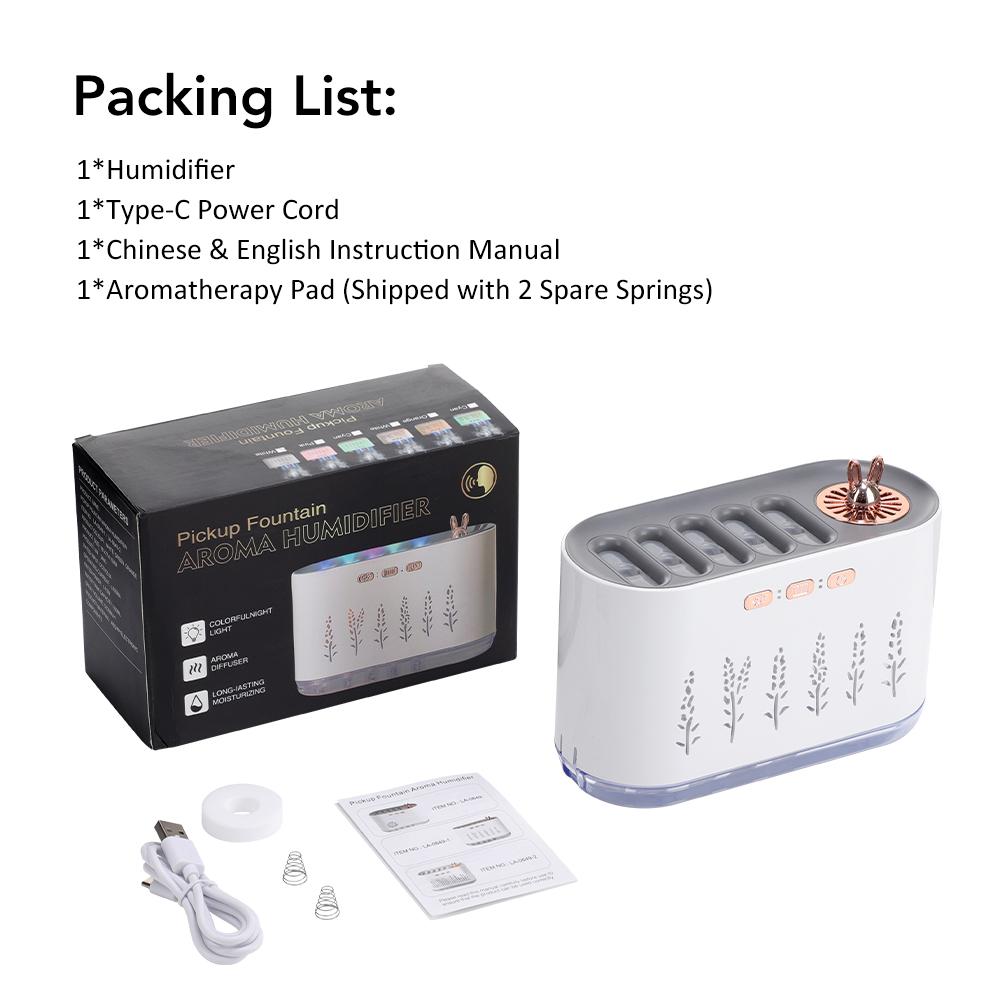 

700 мл Увлажнитель воздуха USB Диффузор эфирных масел 7 светодиодных ламп Ароматерапия Генератор тумана Увлажнитель для автомобиля дома спальни с таймером белый