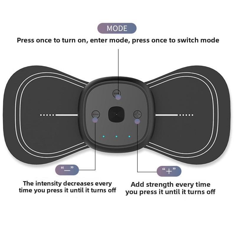 Ferngesteuertes Halswirbelsäulenmassagegerät, intelligenter Mini-Massageaufkleber für den Schulterpuls, dann tragen Sie das Schulter-Nacken- und Rückenmassagegerät