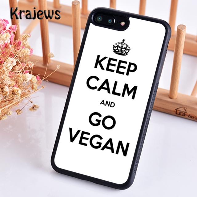 Krajews Vegan Vegetarian Quote Phone Case Cover For IPhone 18 17 Air 16 15 14 plus 11 12 13 pro max coque Shell Fundas