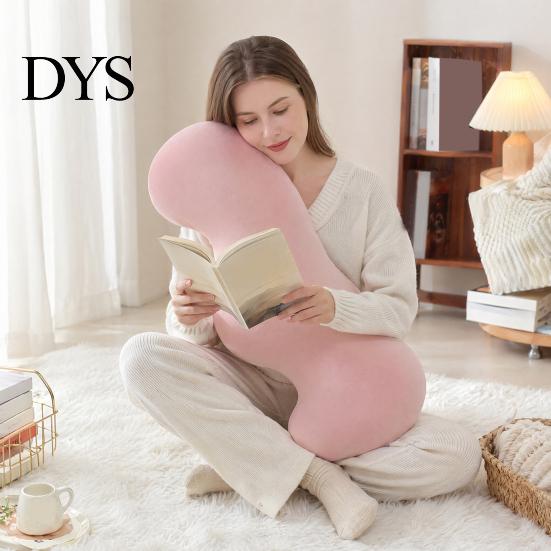 Ergonomisches Schwangerschaftskissen Langes Kuschelkissen, Ganzkörper mit abnehmbarem waschbarem Bezug, Seitenschläferkissen Stütze Beinrolle für Schläfer