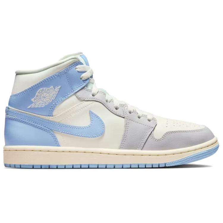 Jordan Air Jordan 1 Mid top Vintage Basketball Shoes Women's Mind Blue BQ6472-402