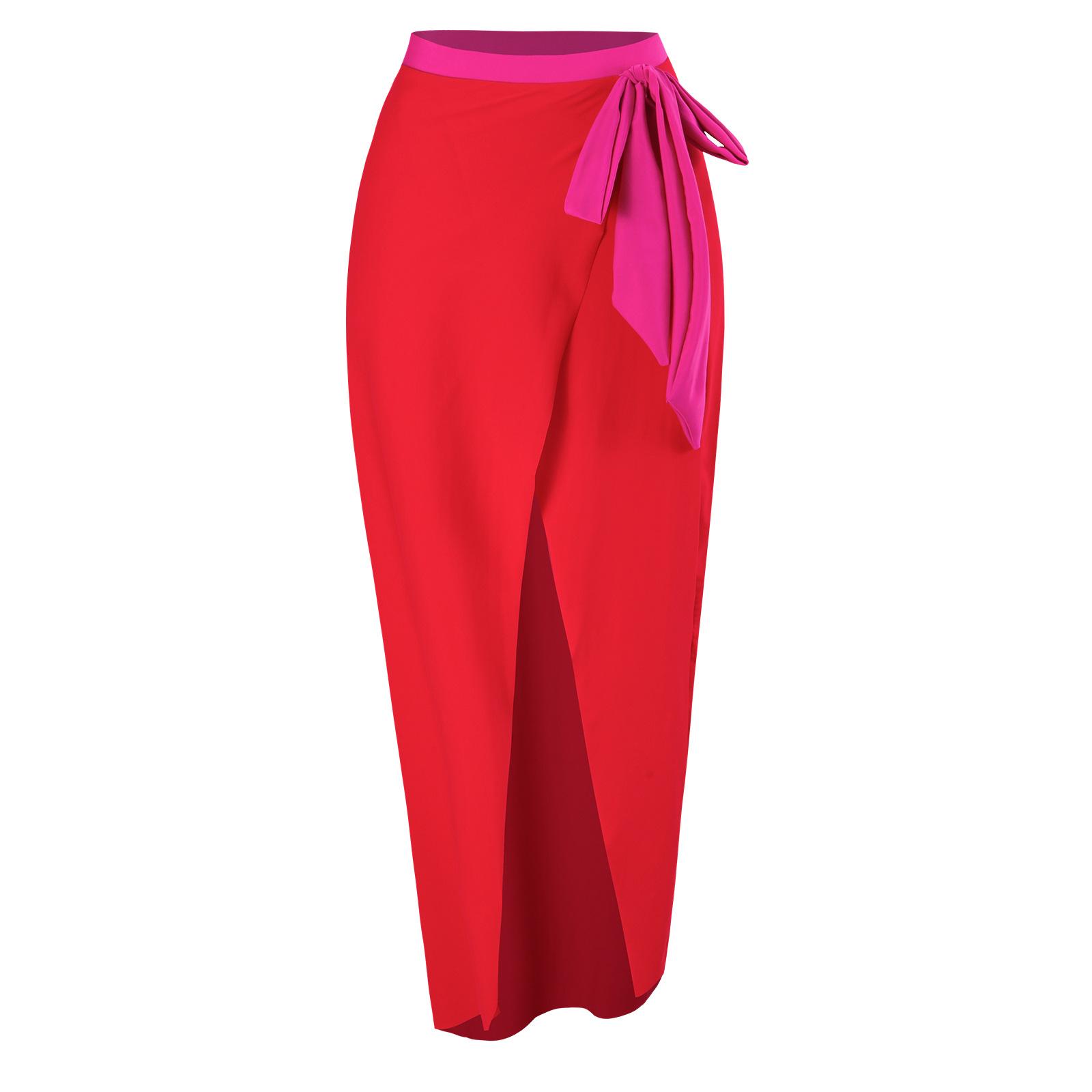 2024 цельный купальник с эффектом пуш-ап с пляжной юбкой — фото 2