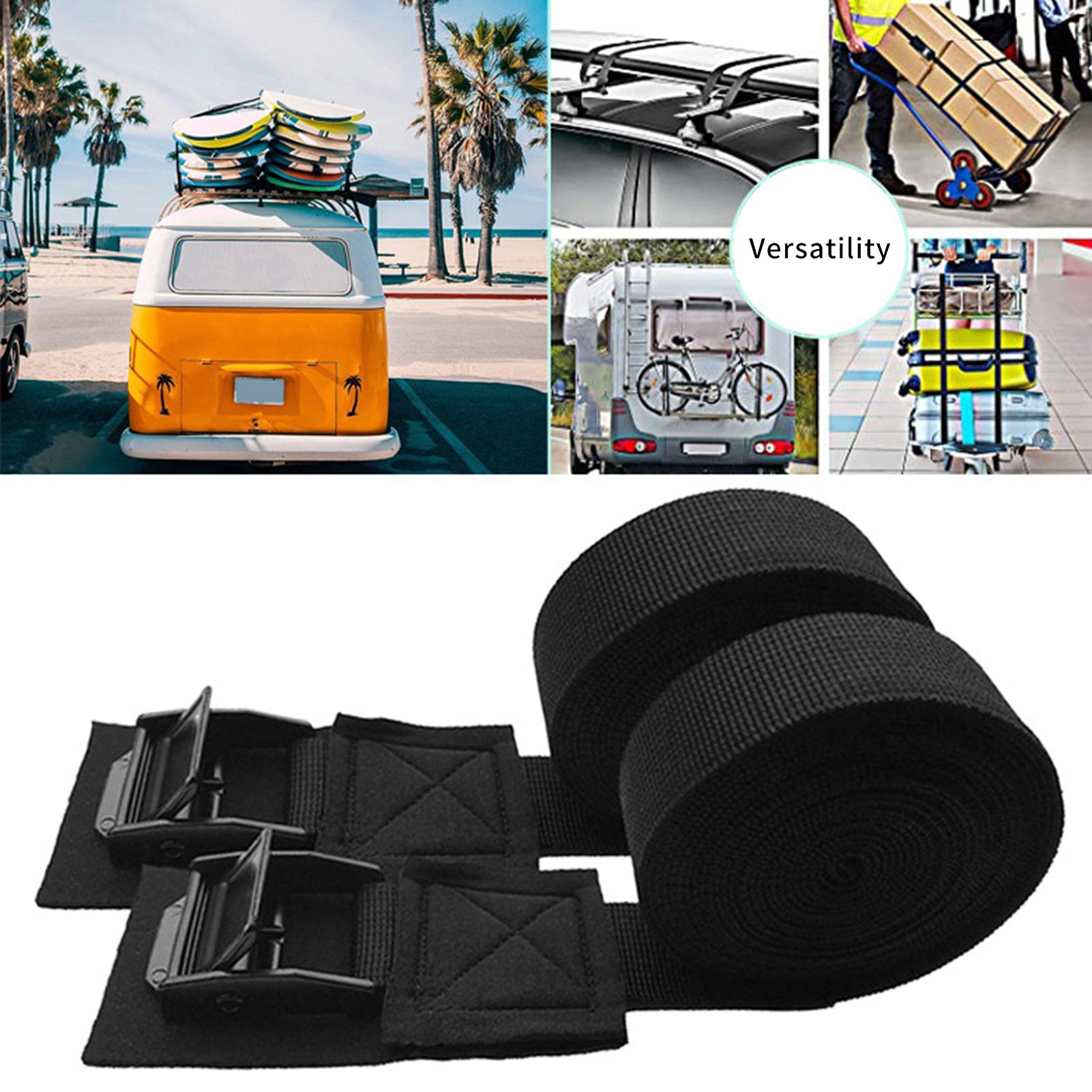

Tie Down Straps, Padded Cam Lock Buckle Lashing Straps for Motorcycle, Cargo, Truck, Trailer, Luggage, Surfboard чёрный
