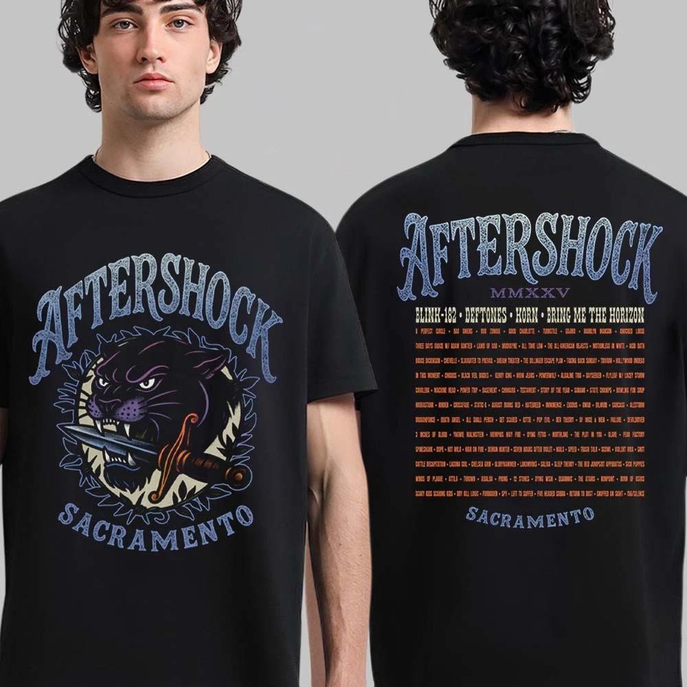 Aftershock Festival 2025 Sacramento California Sharp Tongue With Lineup Shirt Unisex T-Shirt S