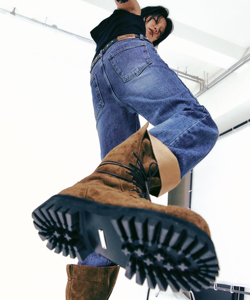 Lanarchive [5009] Suede Long Desert Boots