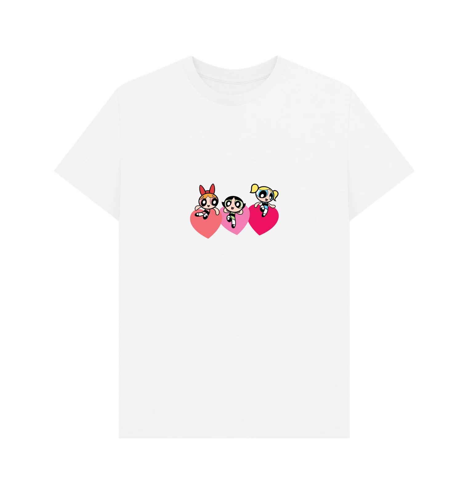 PREMIUM OFFICIAL The Powerpuff Girls The Powerpuff Girls Triple Heart Graphic... S
