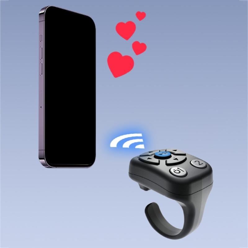 Scrolling Rings Page Turners Bluetooth-compatible Remotes Shutter Controller Selfies Shutter For phone eBook Reading