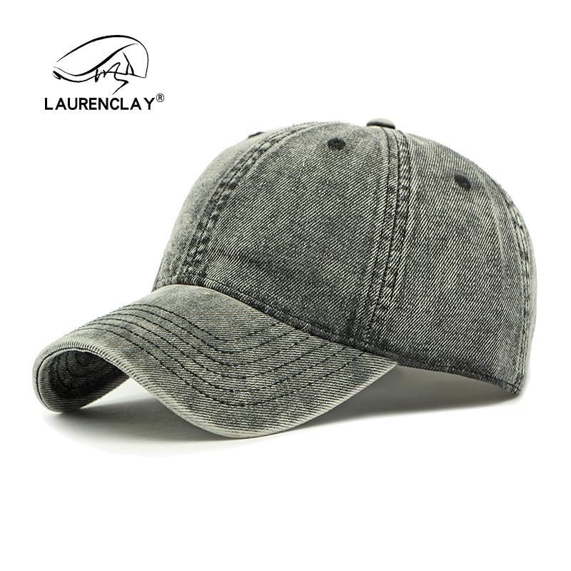 Stylish and simple light board cap women's washed denim baseball cap soft top outdoor sun hat men