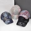 Lace Visor Children's Mesh Diamond-set Breathable Baseball Cap Sun Duck Tongue Sun Protection Cap Tide Large Brim Butterfly