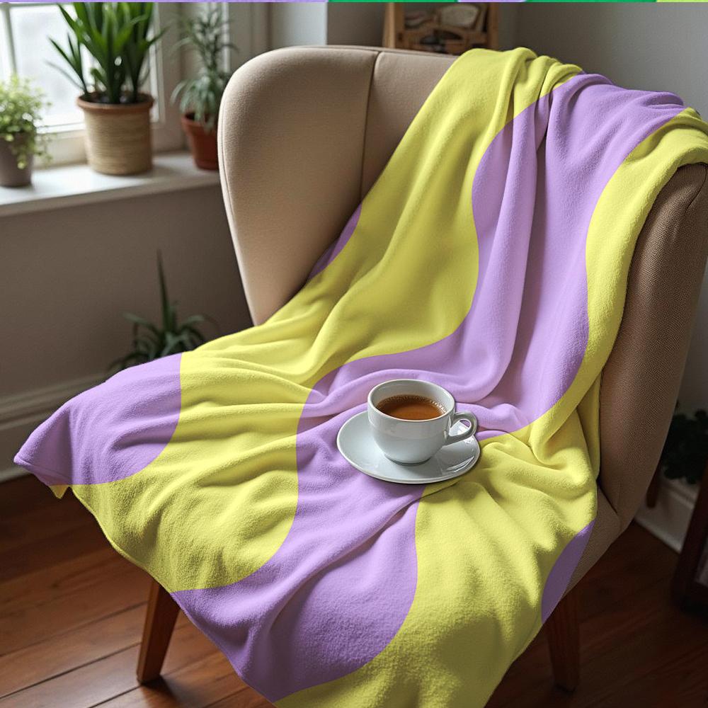 Lilac Spooky Pumpkin Bat Cartoon Anime Print Flannel Blanket Soft Warm Throw for Kids Bedroom Sofa Christmas Office Car