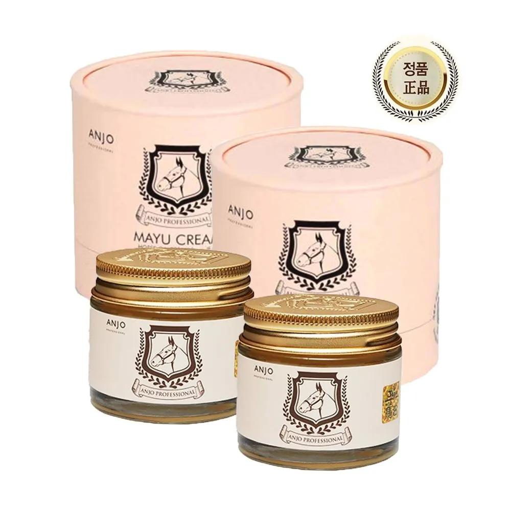 ANJO Horse Oil Cream Contains 4200mg of Jeju Horse Oil, Whitening & Anti-wrinkle, 70ml (2 pieces)