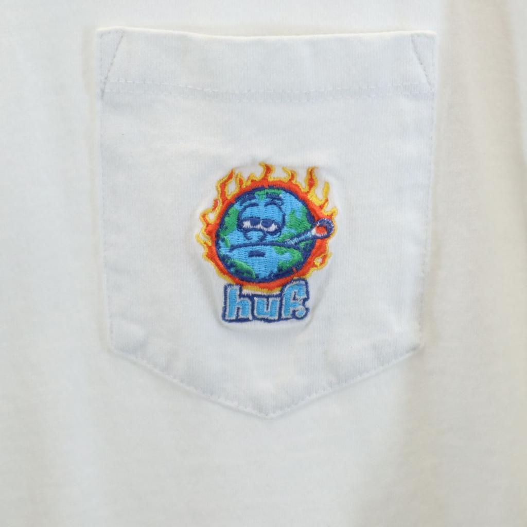 HUF Long Sleeve Shirt XL White Ron T Men's Used