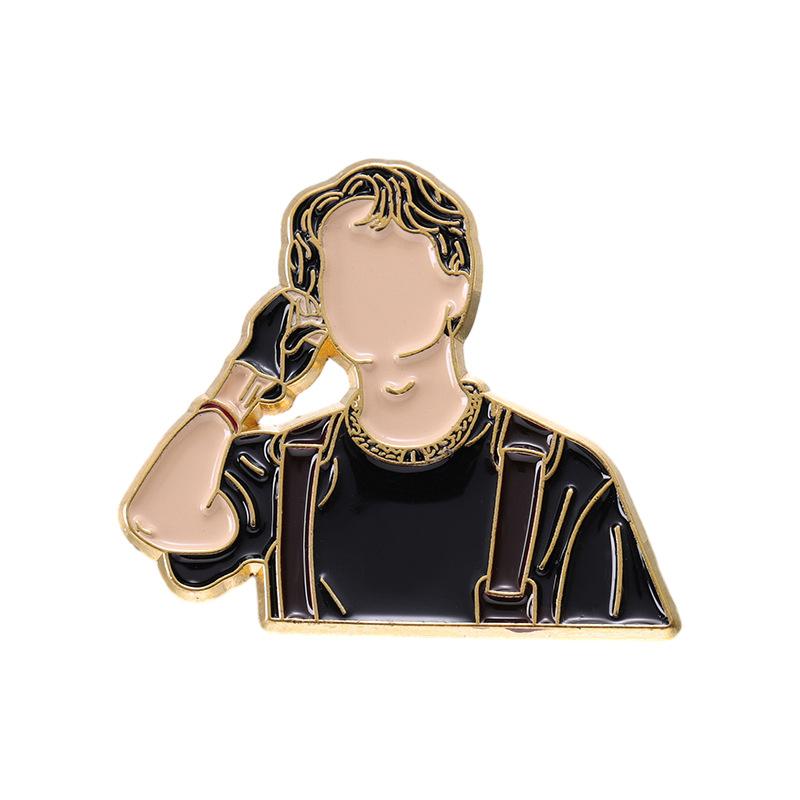 Cartoon Eyecatching Character Brooches Colorful Alloy Pins For Trendsetting Fashion