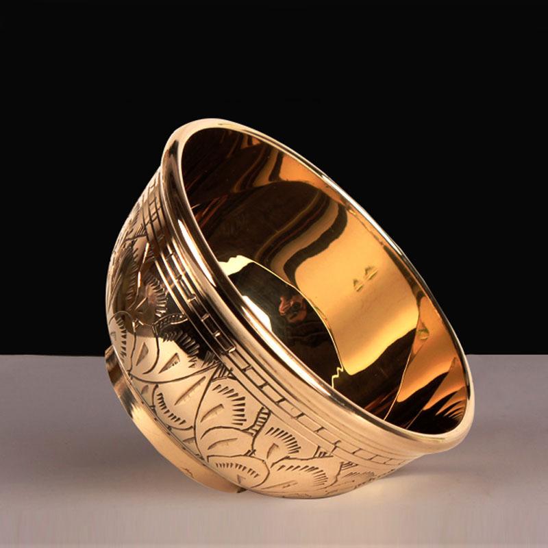 Retro Brass Chalice Cup Wine Goblet Creative Mini Beverage Wine Cup European Style Metal Liquor Tumbler Home Bar Kung Fu Tea Cup