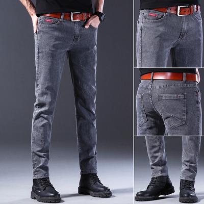 2024 Frühling und Herbst Herrenjeans Slim Fit Small Foot Stretch Fashion Trend Hübsche Alltags-Casual-Jeans