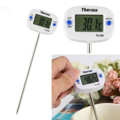 1PCS Portable Home Kitchen Electronic Thermometer Stainless Steel Insert Food Liquid Water Oil Food