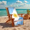 1PC Custom Name Argentina Flag Beach Towel Highly Absorbent And Sand-Resistant Towel for Swimming, Pool, Yoga, And Travel Lightweight