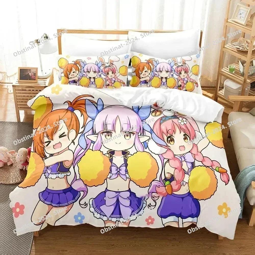 3d Anime Princess Connect! Re Dive Bedding Set Printed EU single Comforter Quilt Bed Cover Duvet Cover Pillow Case 3 Pieces Sets