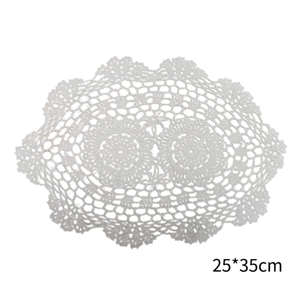 Table Mat 2022 Beige/White Cotton Lace Doilies Floral Lace Doilies Floral