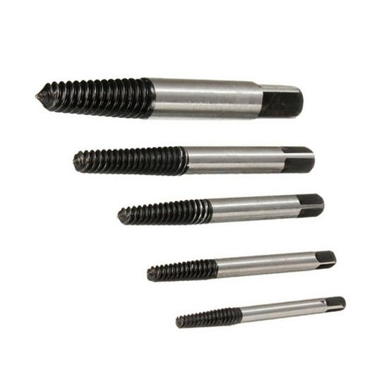 5Pcs Screw Extractor Drill Bit Guide Broken Damaged Bolt Remover Car Repair Tool