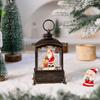 Christmas Crystal Lantern Ornaments Wind Lantern Santa Claus Atmosphere Decoration Flat Square Music Box Christmas Gift Night Light