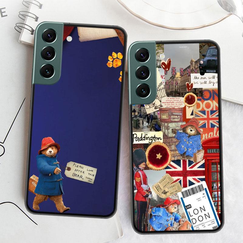 Cute P-Paddington Bear Phone Case For Samsung Galaxy S22 S25 Ultra S21 S10 Plus S26 Edge S20 S23 S24 FE Cover Silicone Soft