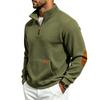 Men's Vintage Half Zip Sweatshirt Stand Collar Relaxed Fit Casual Autumn Winter Pullover
