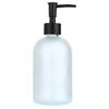410ml Soap Dispenser Glass Lotion Bottle with Rustproof Stainless Steel for Bathroom and Kitchen Use