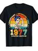 47th Birthday Vintage 1977 Limited Edition Design T Shir Unisexs Cotton Tee Unisex Summer Oversize Novelty Harajuku Top Streetwear